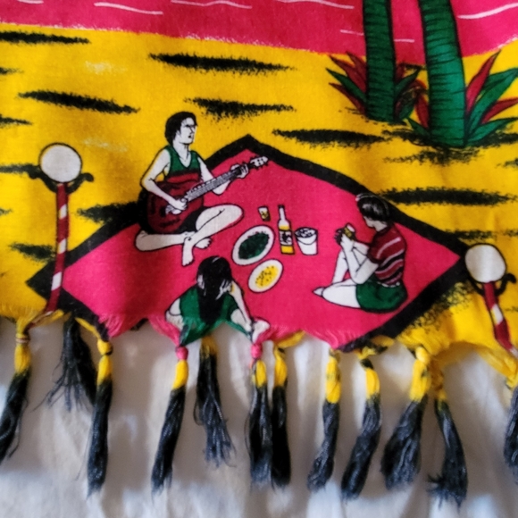 Cocowalk women's size small 100% rayon t-shirt dress with tasseled bottom - Picture 8 of 15